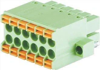 Khối đầu cuối lò xo đôi hàng có thể cắm được 3,5mm có mặt bích