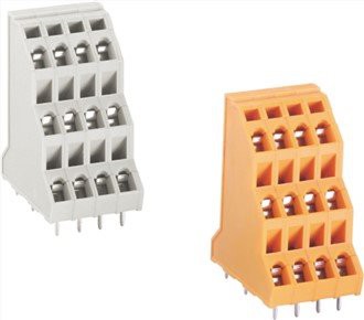 Đầu nối khối đầu cuối kẹp lò xo ba hàng 5.0mm